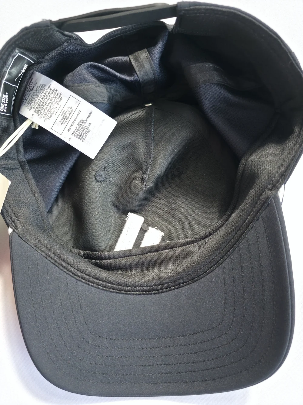 Adidas Black Snapback Hat OSFM Adjustable 5 Panel Cap New With Tags
